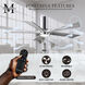 Atlas Irene-5HLK 42 inch Polished Chrome with Barn Wood Tone Blades Flush Mount Paddle Fan, Flush Mounted